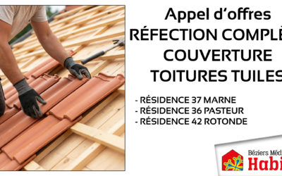 Appel d’offres – Réfection complète couverture toitures tuiles