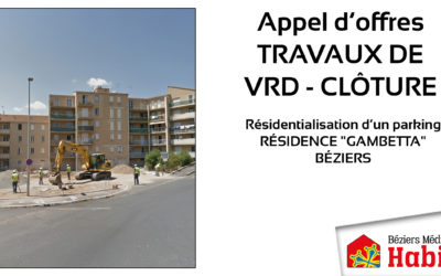 Appel d’offres Résidentialisation du parking Gambetta